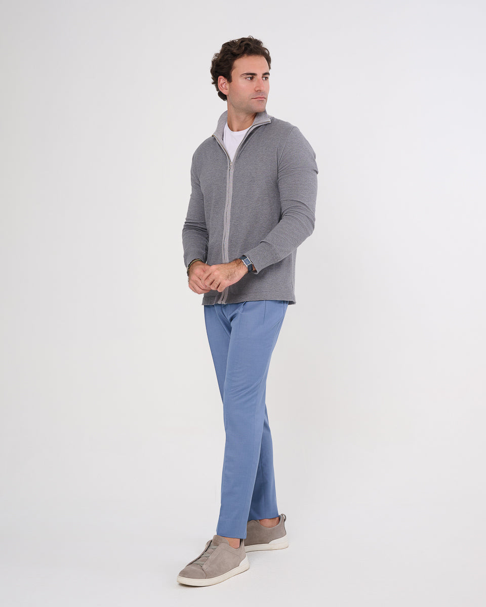 Zipper sweater merino Wool