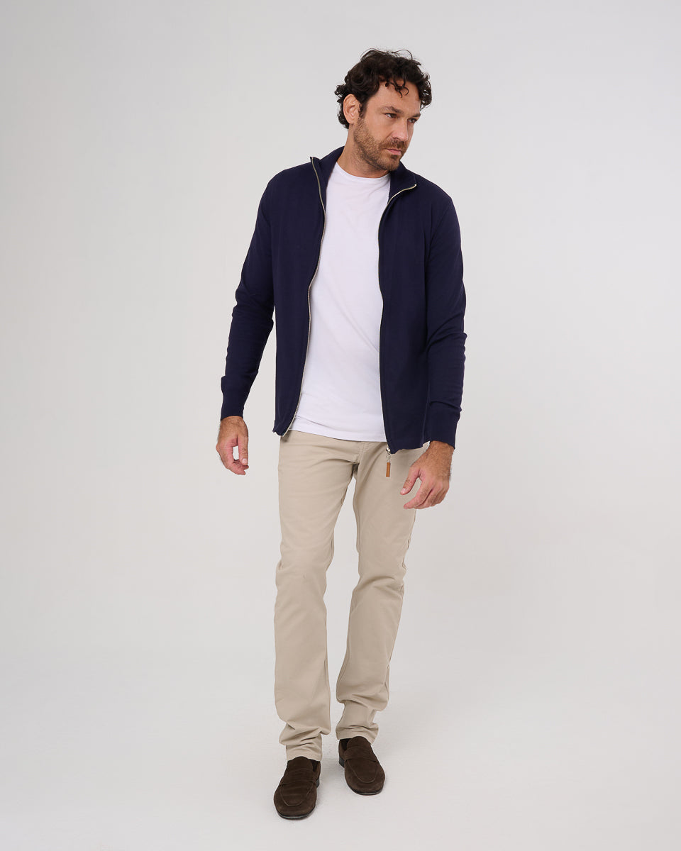Zipper sweater merino Wool