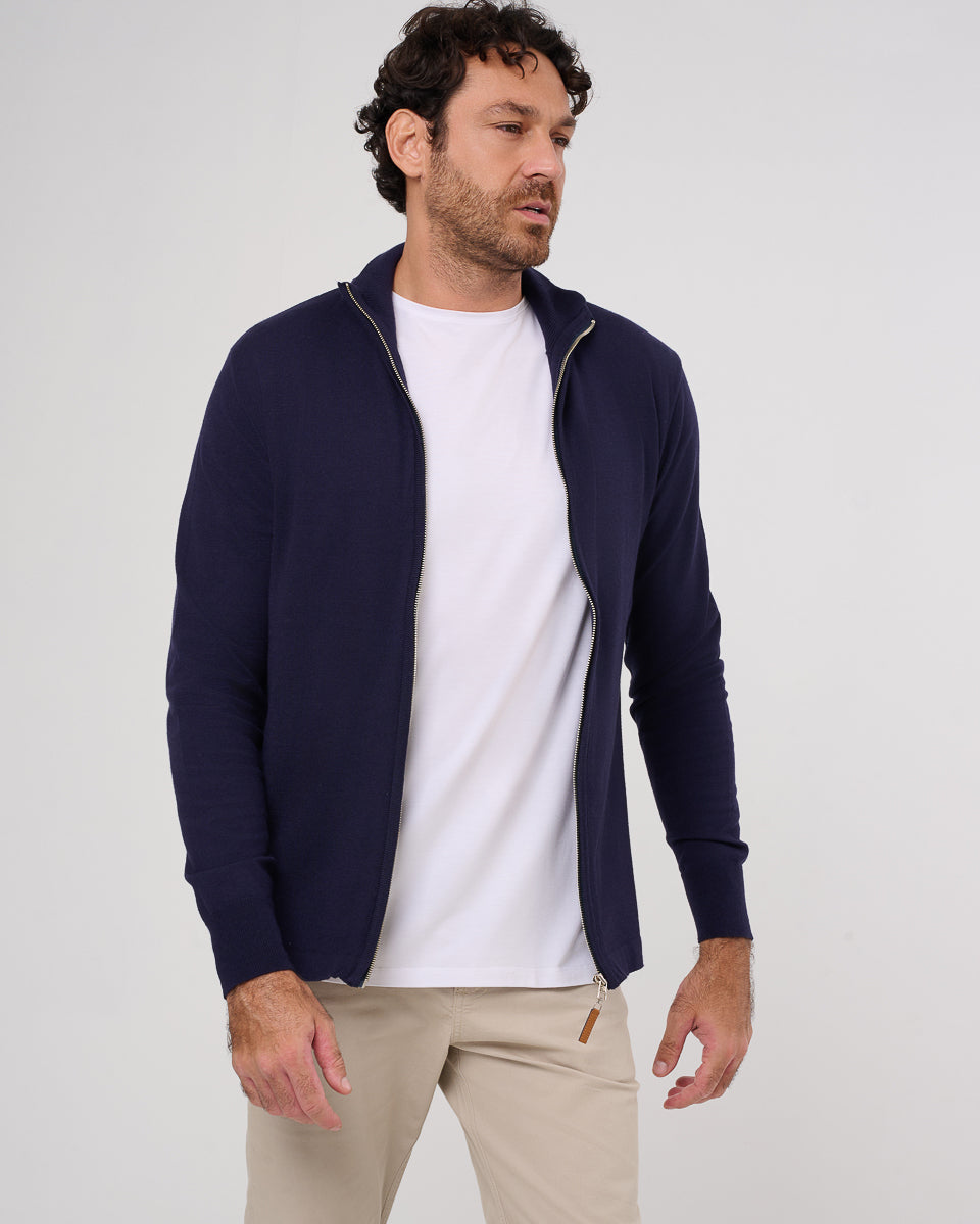 Zipper sweater merino Wool