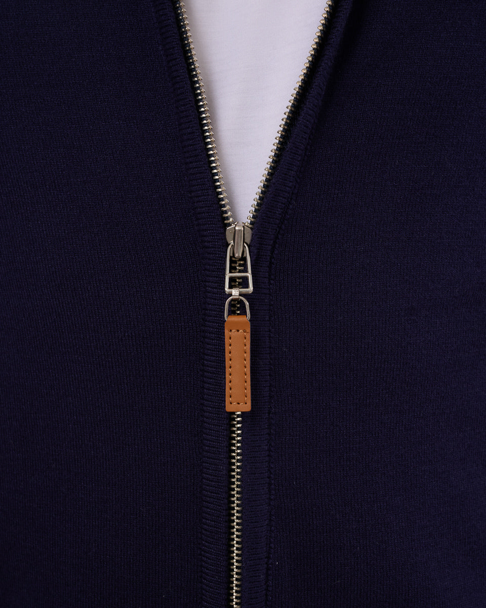 Zipper sweater merino Wool