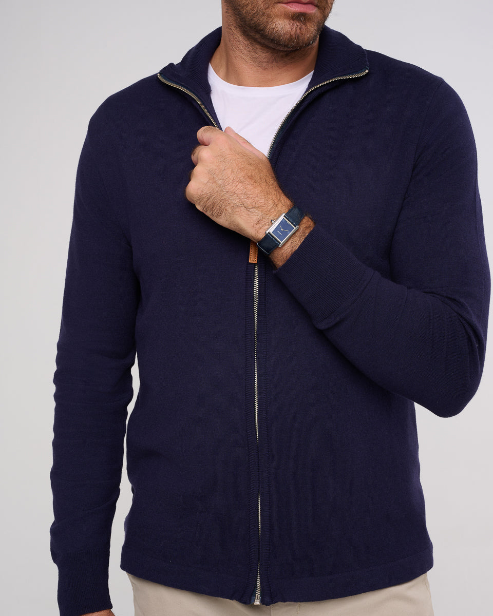 Zipper sweater merino Wool