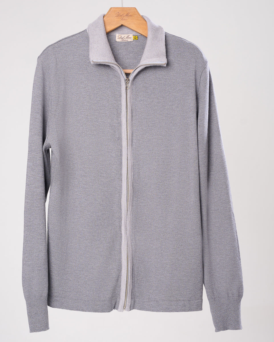 Zipper sweater merino Wool