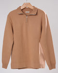QuarterZip lã natural